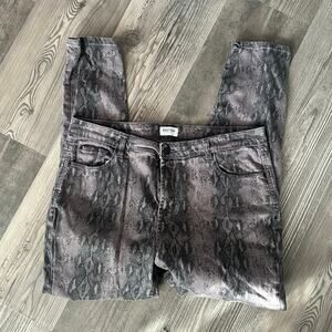 kenzie jeans gray snakeskin jeans